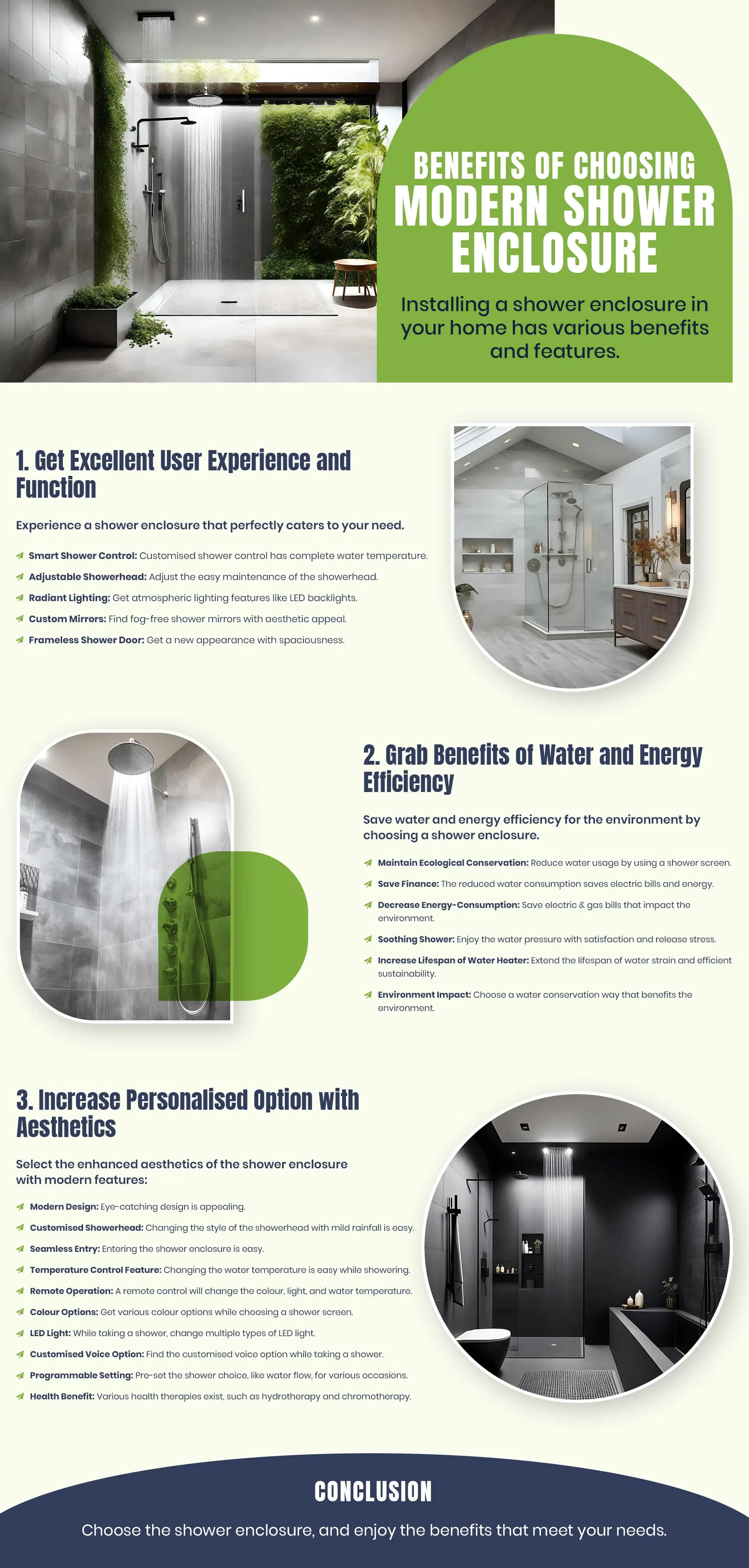 Benefits of choosing modern shower enclosure